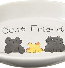 ETHICAL PRODUCT INC. BEST FRIENDS OVAL CAT DISH 6 inch