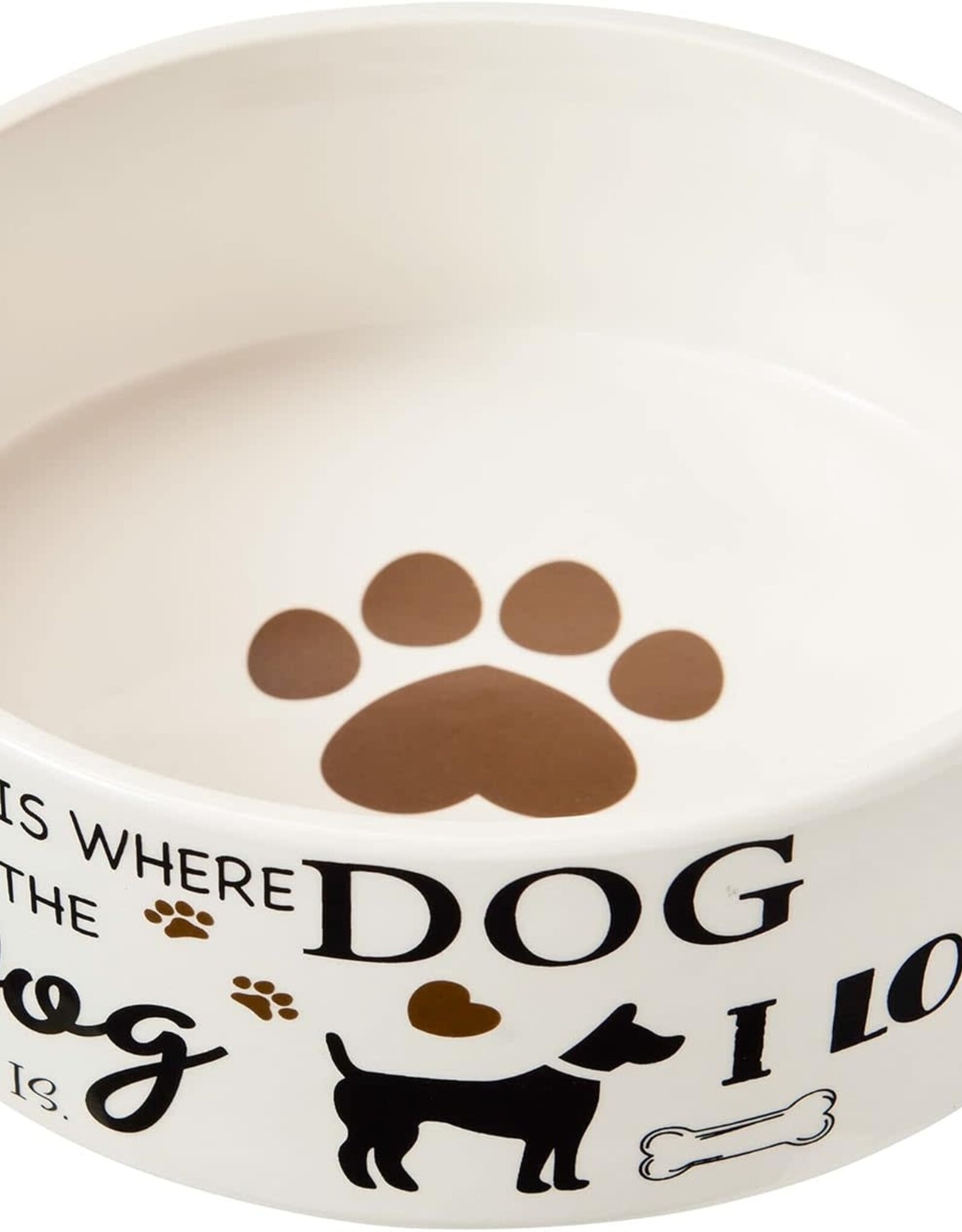 ETHICAL PRODUCT INC. I LOVE DOGS DOG DISH 7 inch