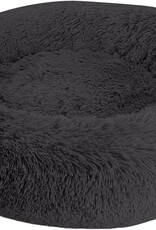 Arlee SHAGGY CALMING DONUT BED 26" BLACK -- Memory Foam