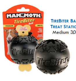 MAMMOTH PET PRODUCTS MAM Toy Tirebiter Ball Treat Station 3 inch