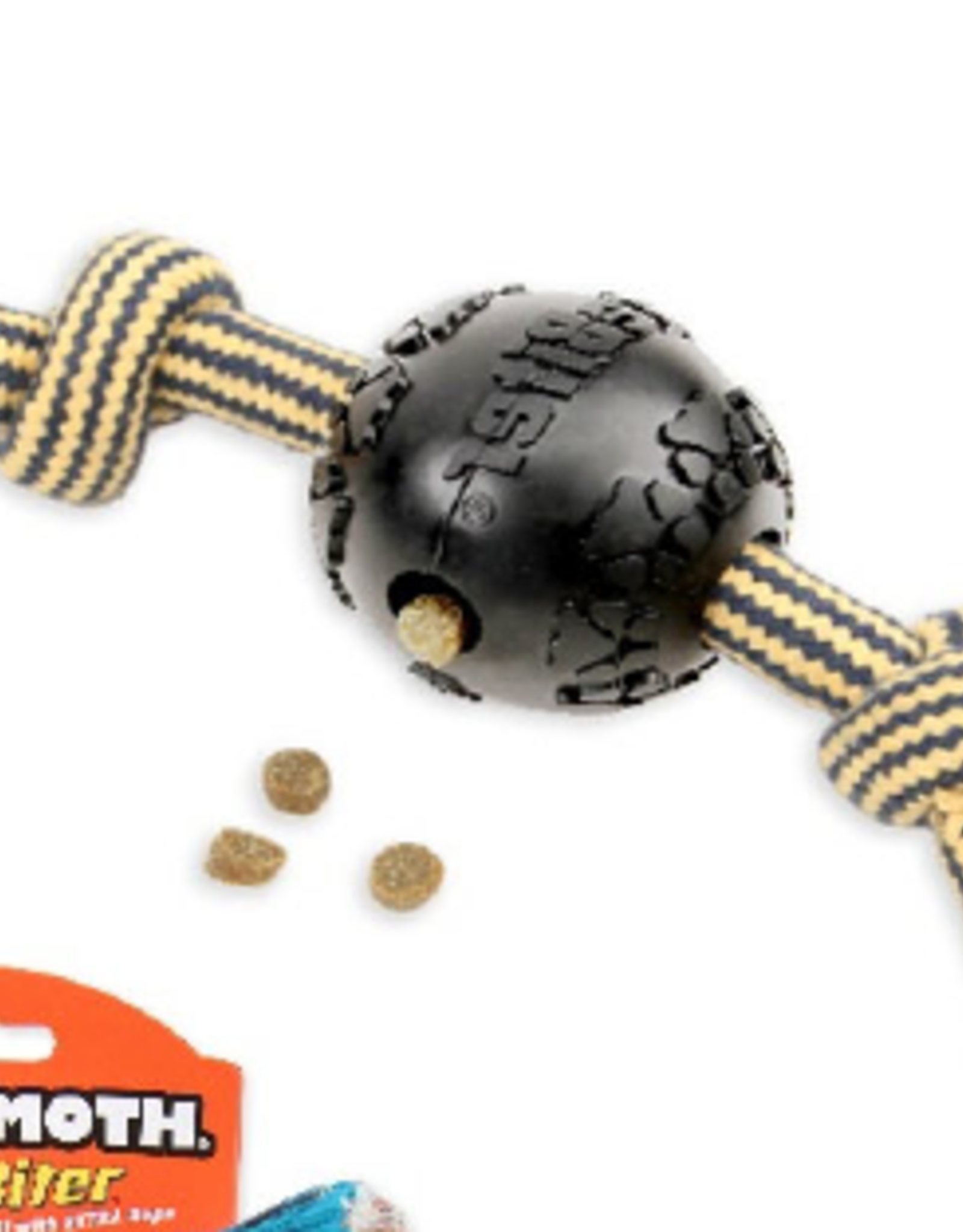 MAMMOTH PET PRODUCTS MAM Tirebiter Ball Treat Station w/Extra 2 knot rope 3in