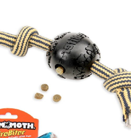 MAMMOTH PET PRODUCTS MAM Tirebiter Ball Treat Station w/Extra 2 knot rope 3in