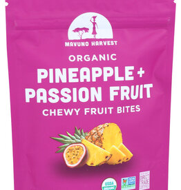 Mavuno Harvest, Organic Chewy Fruit Bites Pineapple & Passionfruit Resealable Bag 1.94oz