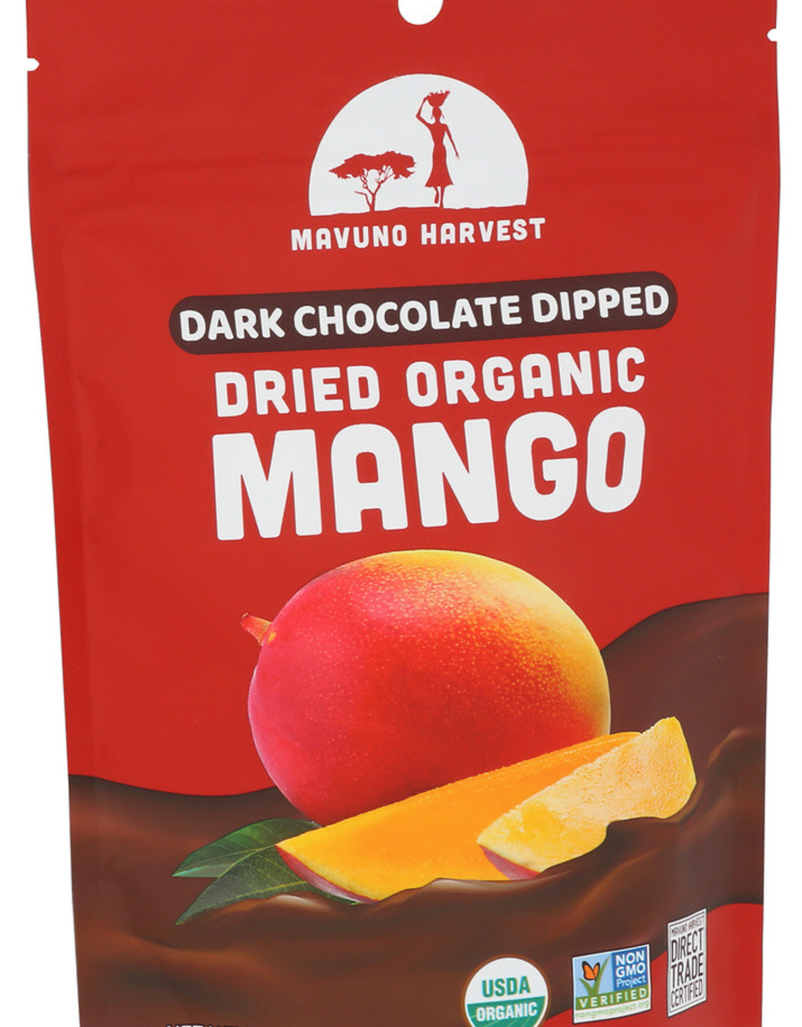 Mavuno Harvest Dried Mango Dark Chocolate Dipped 3oz
