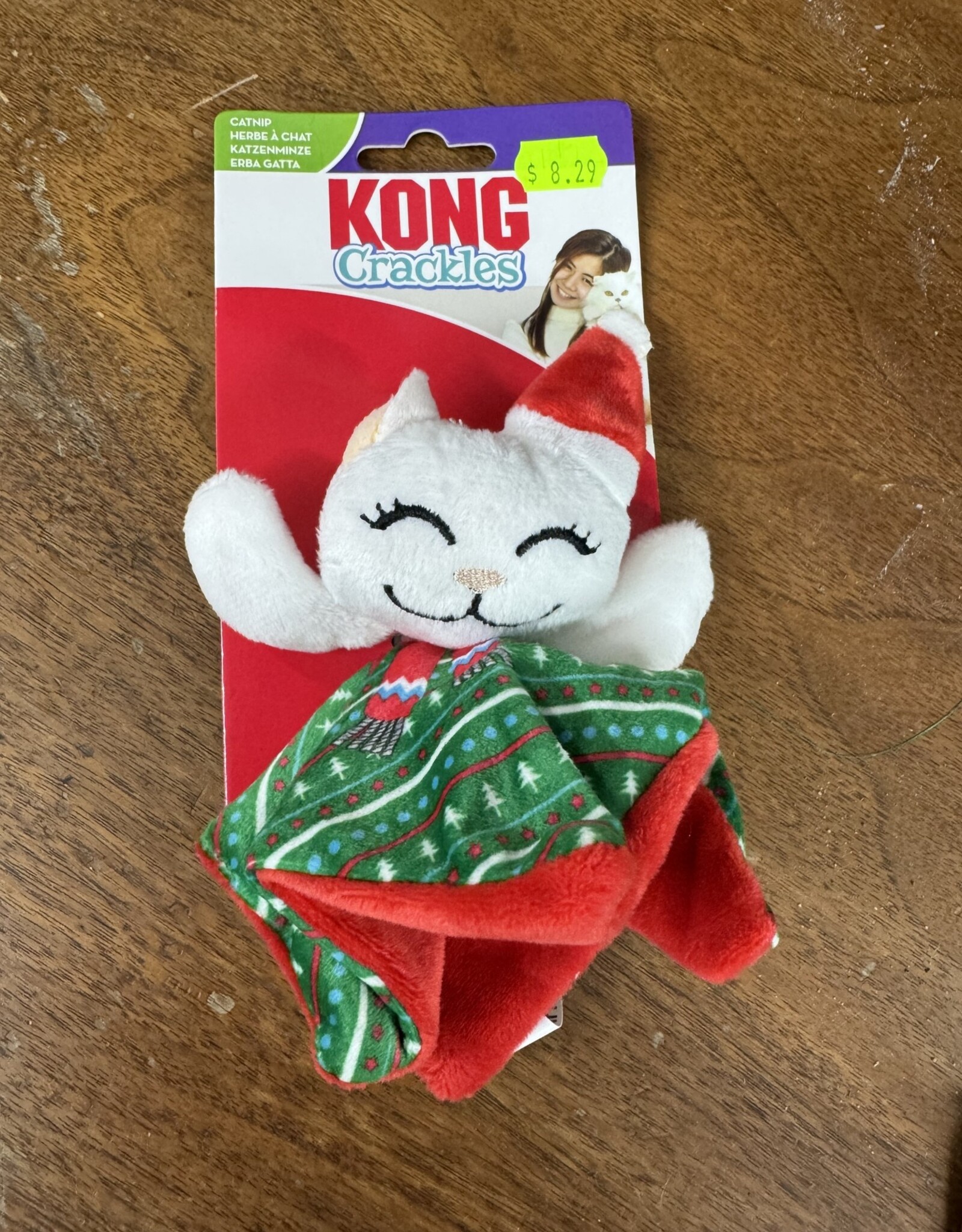KONG COMPANY Kong Holiday Cat Crackles Santa