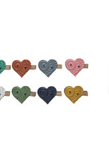 Embossed Metal Heart Clip, 8 Colors