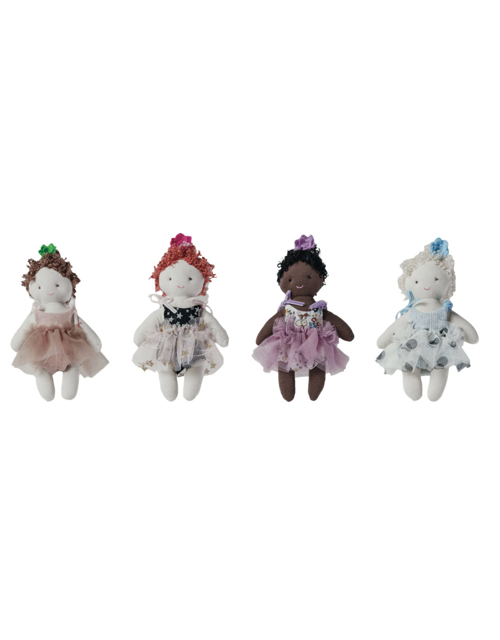 Plush Doll in Dress, Multi Color, 4 Styles
