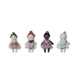 Plush Doll in Dress, Multi Color, 4 Styles