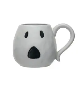 16 oz. Debossed Stoneware Ghost Shaped Mug