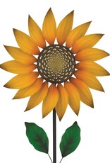 Textured Flower Wind Spinner Stake - Sunflower 17.5"x60"