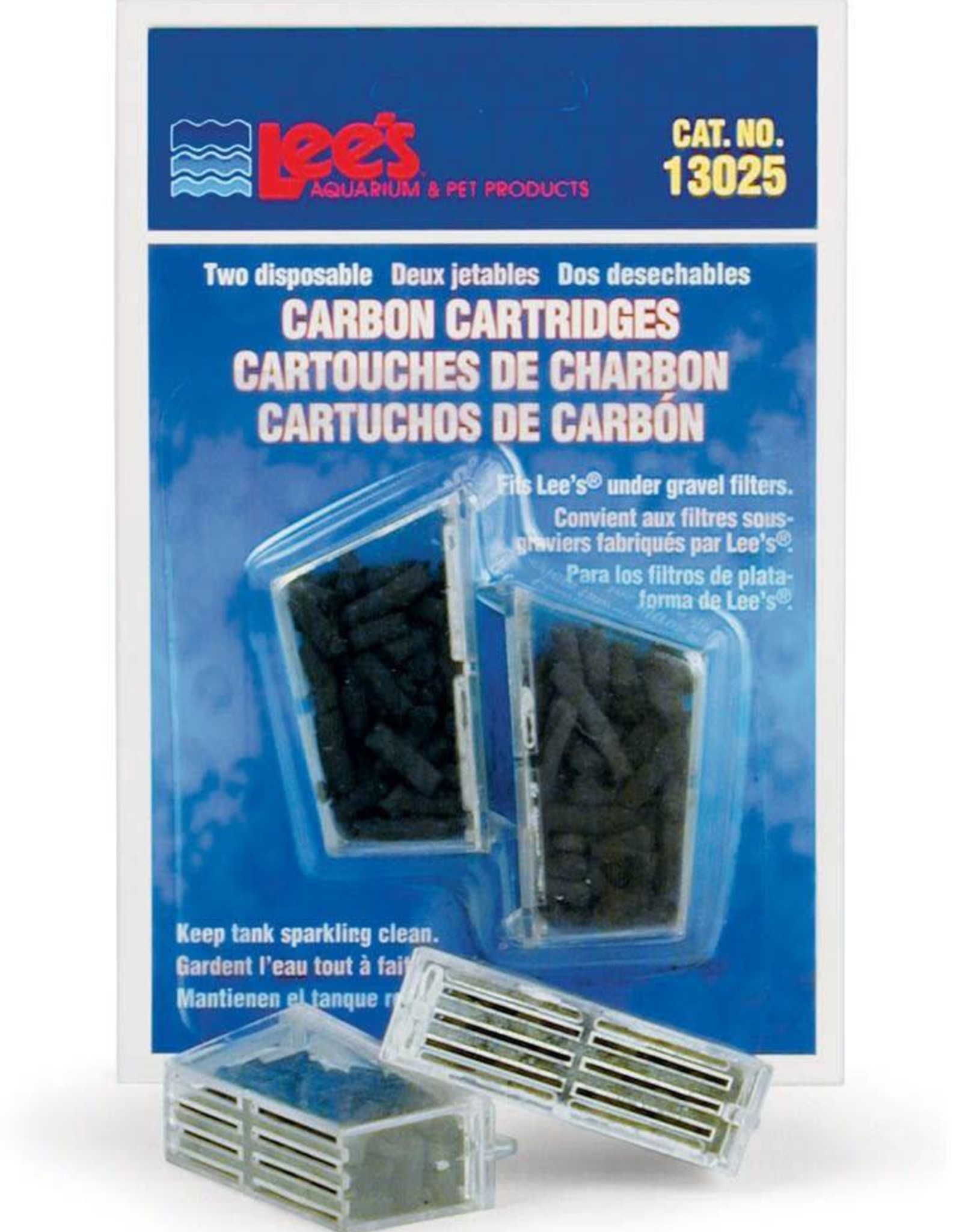 LEES AQUARIUM & PET PRODUCTS LEE Cartridge Carbon FLAT SM 2pk