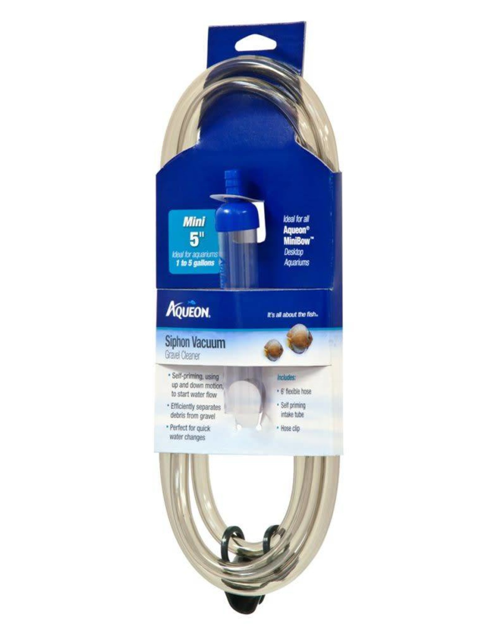 AQUEON Siphon Vacuum Gravel Cleaner Mini 5in