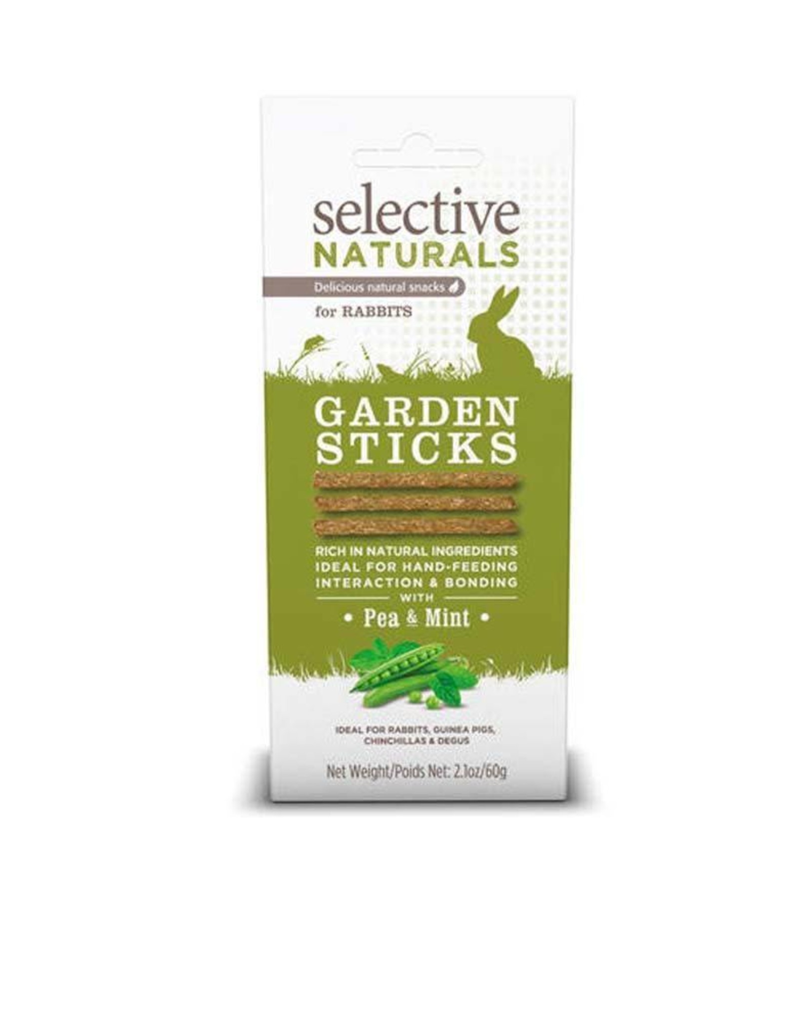 Science Selective Selective Naturals Garden Sticks for Rabbits with Pea & Mint 60g