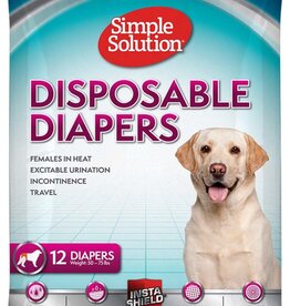 HERO PET BRANDS LLC Simple Solution Disposable Dog Diaper 12pk Large