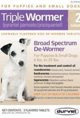 DURVET Triple Wormer Puppy and Small Dog  2CT Durvet