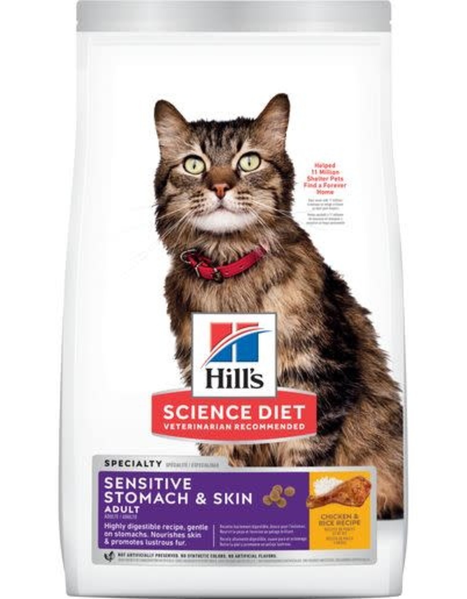 Hill's Science Diet Hill's SD Feline ADULT Sensitive 7 lb Chicken & Rice