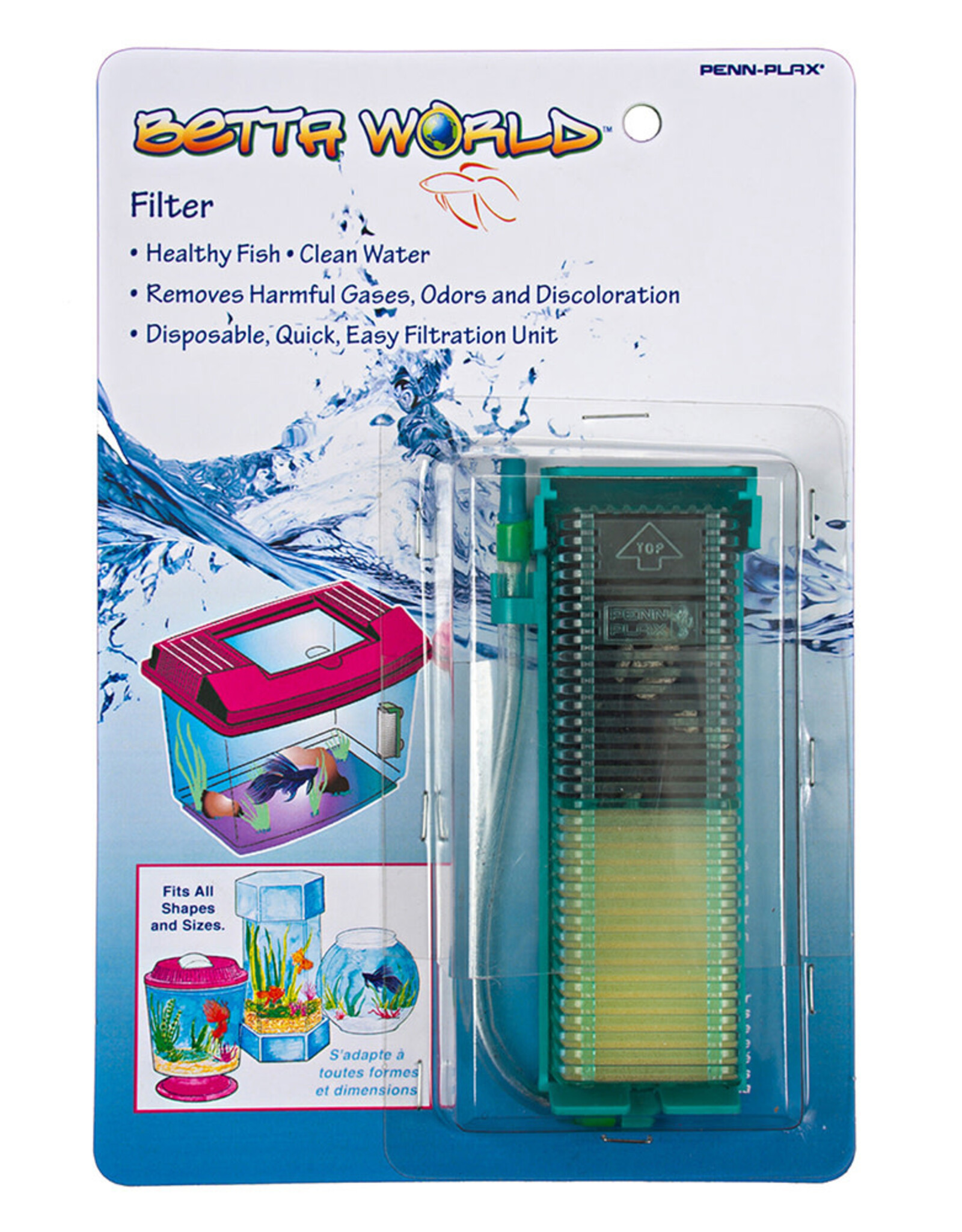 Penn-Plax SMALL WORLD FILTER - HOLDER & FILTER