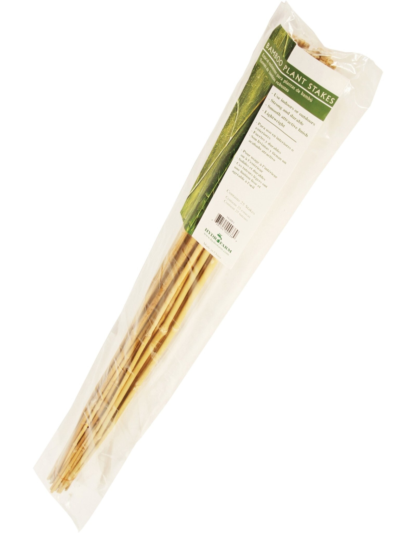 Hydrofarm® Bamboo Stakes  - 25pk - 3ft L - Natural Finish