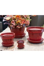 Pacific H & G Pacific Home & Garden Verandah Standard Table Top Planters  - 5.5in Diam x 4.5in H - Red