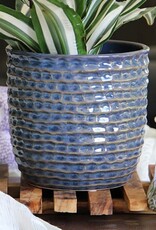 Pacific Home & Garden Palm Springs Honeycomb Pots  - 6.5in - Denim