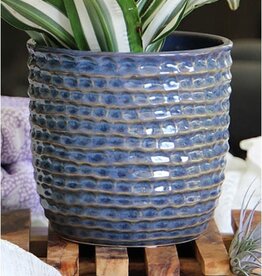 Pacific Home & Garden Palm Springs Honeycomb Pots  - 6.5in - Denim