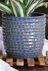 Pacific Home & Garden Palm Springs Honeycomb Pots  - 5.5in - Denim