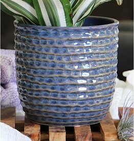 Pacific Home & Garden Palm Springs Honeycomb Pots  - 5.5in - Denim