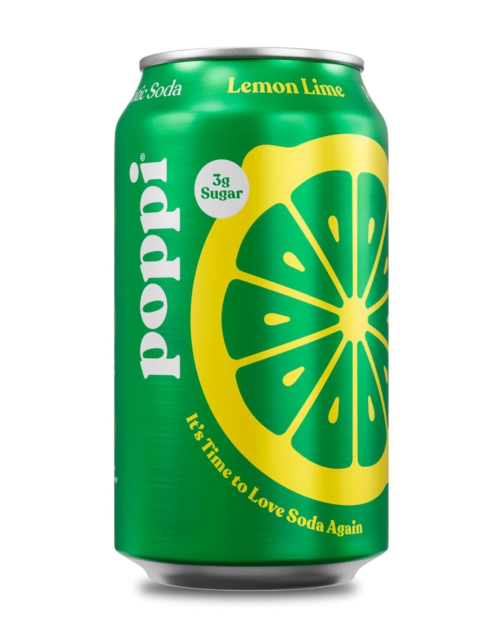 Poppi Prebiotic Soda Lemon Lime 12 fl oz
