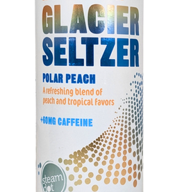 Steam Dot Alaska Glacier Seltzer, Polar Peach, 12 oz