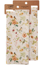 Chickadee Floral Kitchen Towel