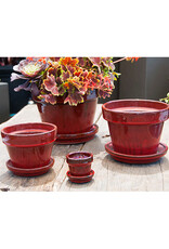 Pacific H & G Pacific Home & Garden Verandah Standard Table Top Planters  - 5.5in Diam x 4.5in H - Red