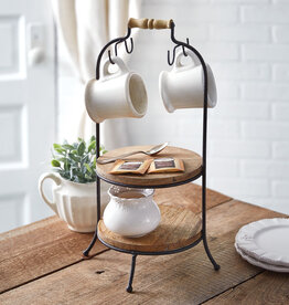 Two-Tiered Mug Rack Serving Stand
