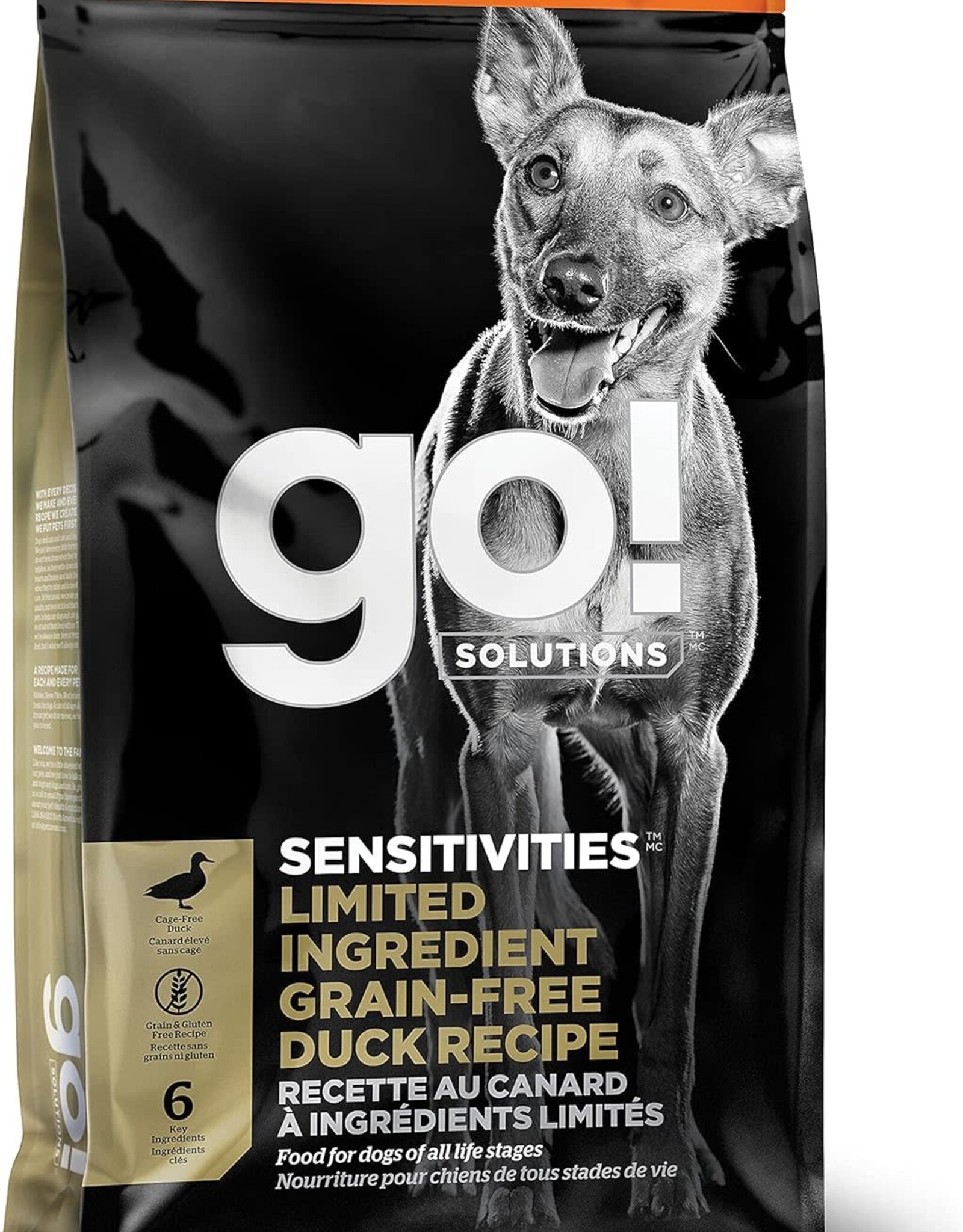 Petcurean Petcurean GO! Solutions Sensitivies Grain Free Duck Recipe Dry Dog Food - 22 Lb Bag
