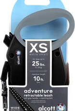 Paw-pet Adventures Alcott Adventure Retractable Leash - Black XSmall 25lb, 10 ft
