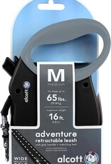 Paw-pet Adventures Alcott Adventure Retractable Leash - Black Med 65lb, 16ft