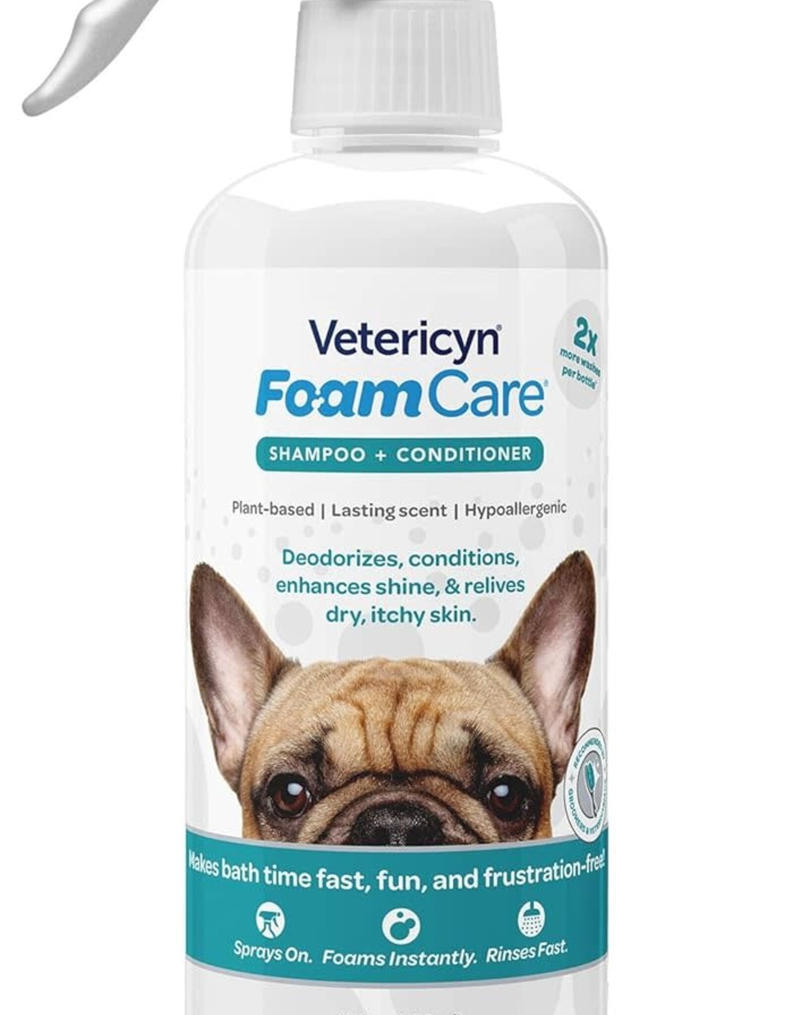 VETERICYN FoamCare Pet Shampoo Plus Conditioner 16oz  VETERICYN
