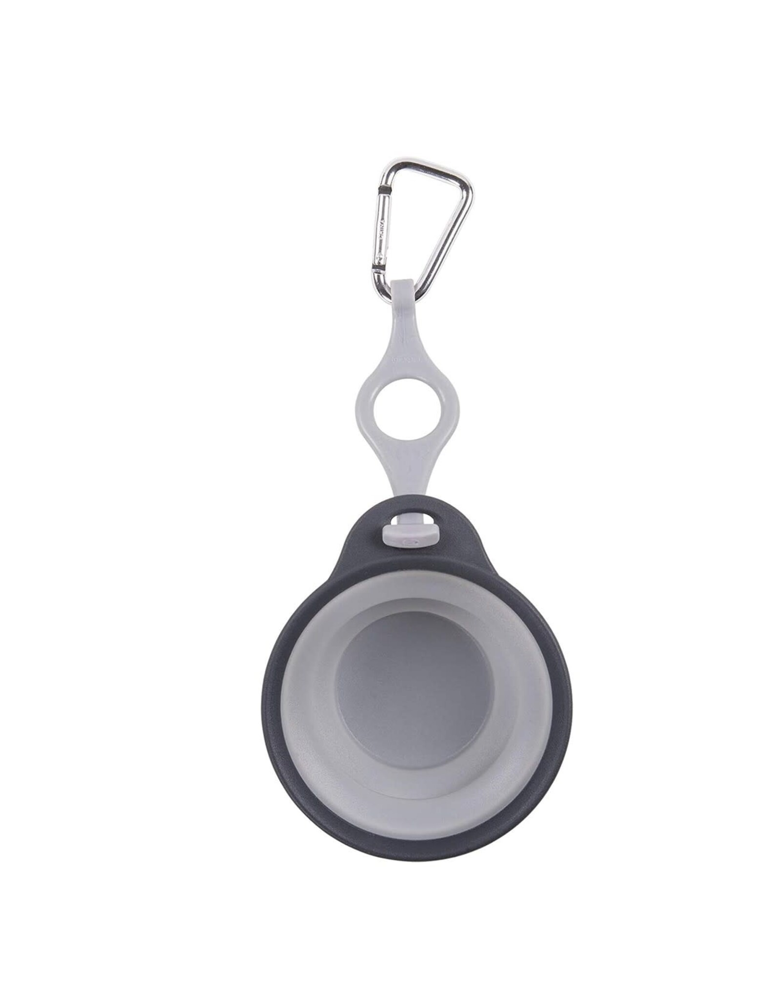 DEXAS Collapsable Travel Cup with Bottle and Carabiner Light Gray