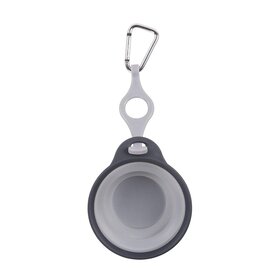 DEXAS Collapsable Travel Cup with Bottle and Carabiner Light Gray