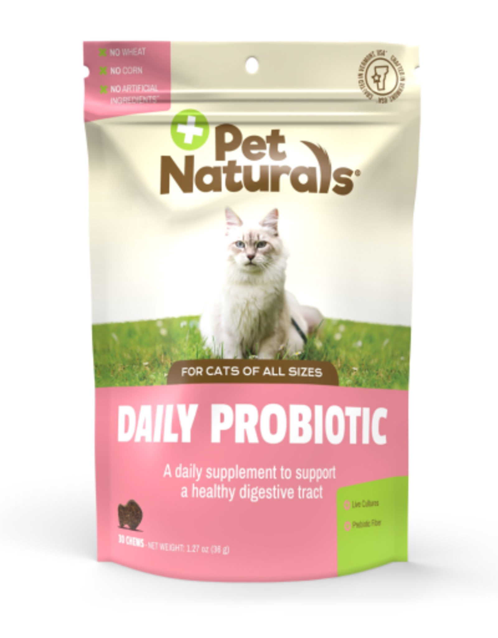 Pet Naturals Pet Naturals Daily Probiotic for Cats  Digestive Support  Duck Flavor  30 count