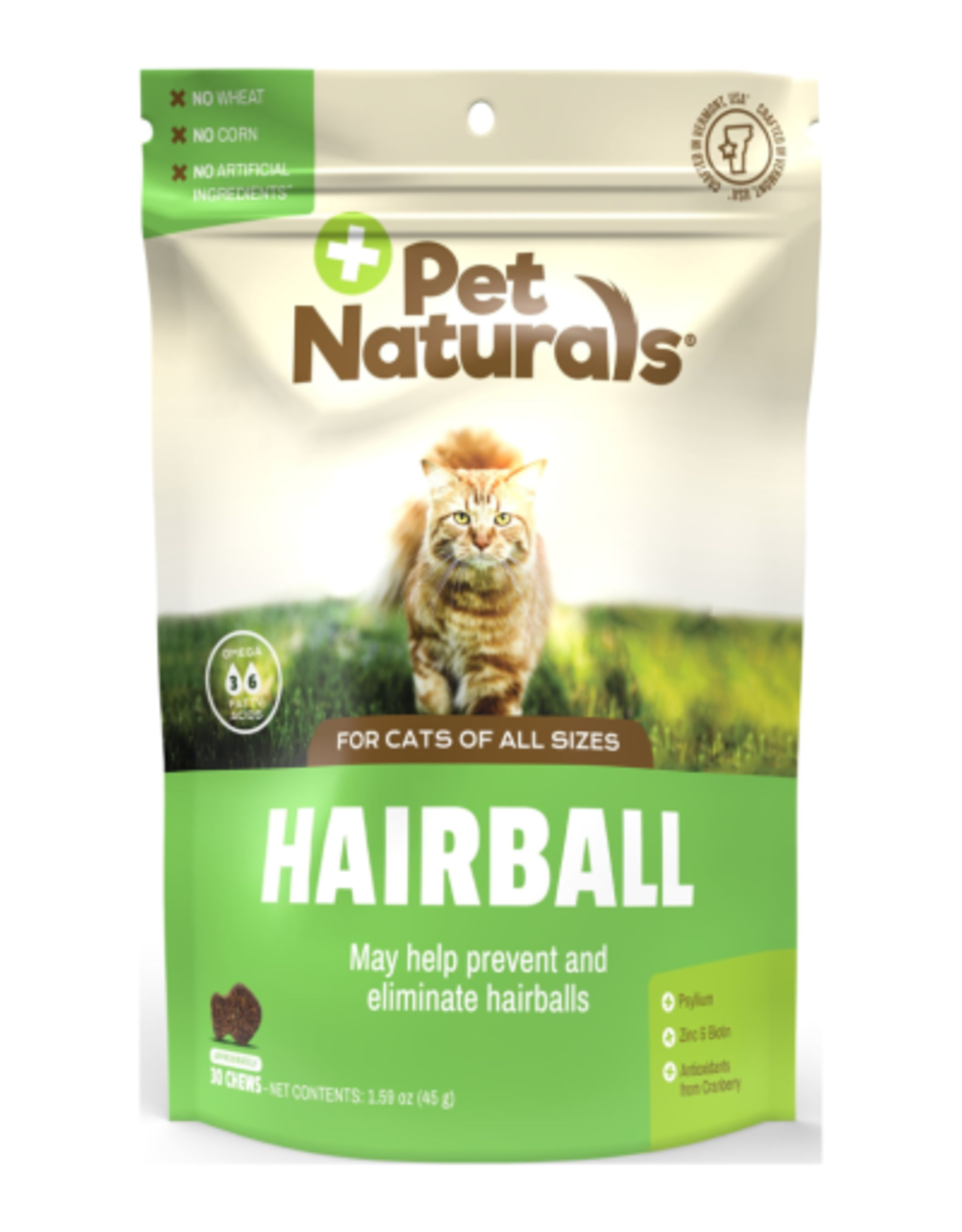 Pet Naturals Pet Naturals Hairball and Digestive Care  Chicken Liver Flavored Cat Chews  30 Count
