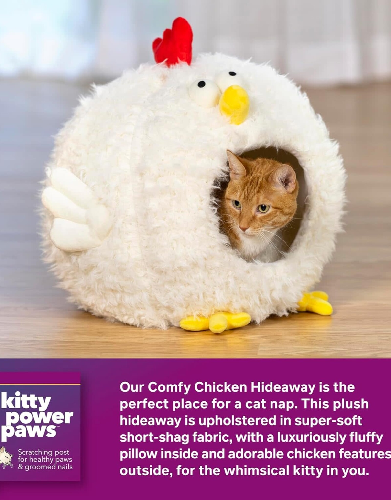 PREVUE PET PRODUCTS Comfy Chicken Cat and Dog Hideaway Bed