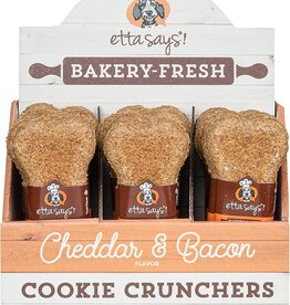 Etta Says Cookie Crunchers Crunchy Dog Treats Cheddar and Bacon