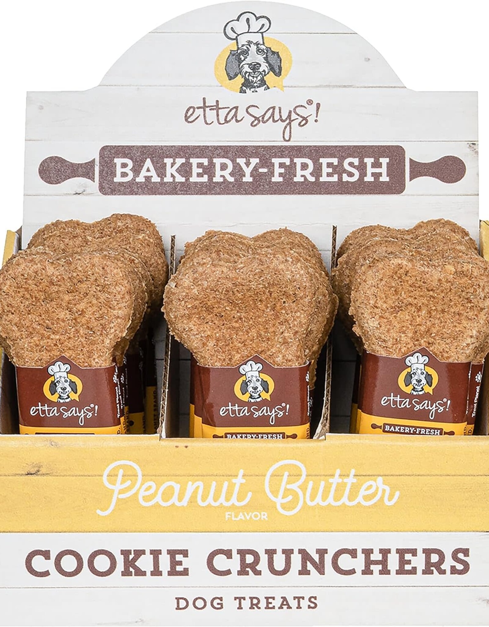 Etta Says Cookie Crunchers Crunchy Dog Treats Peanut Butter