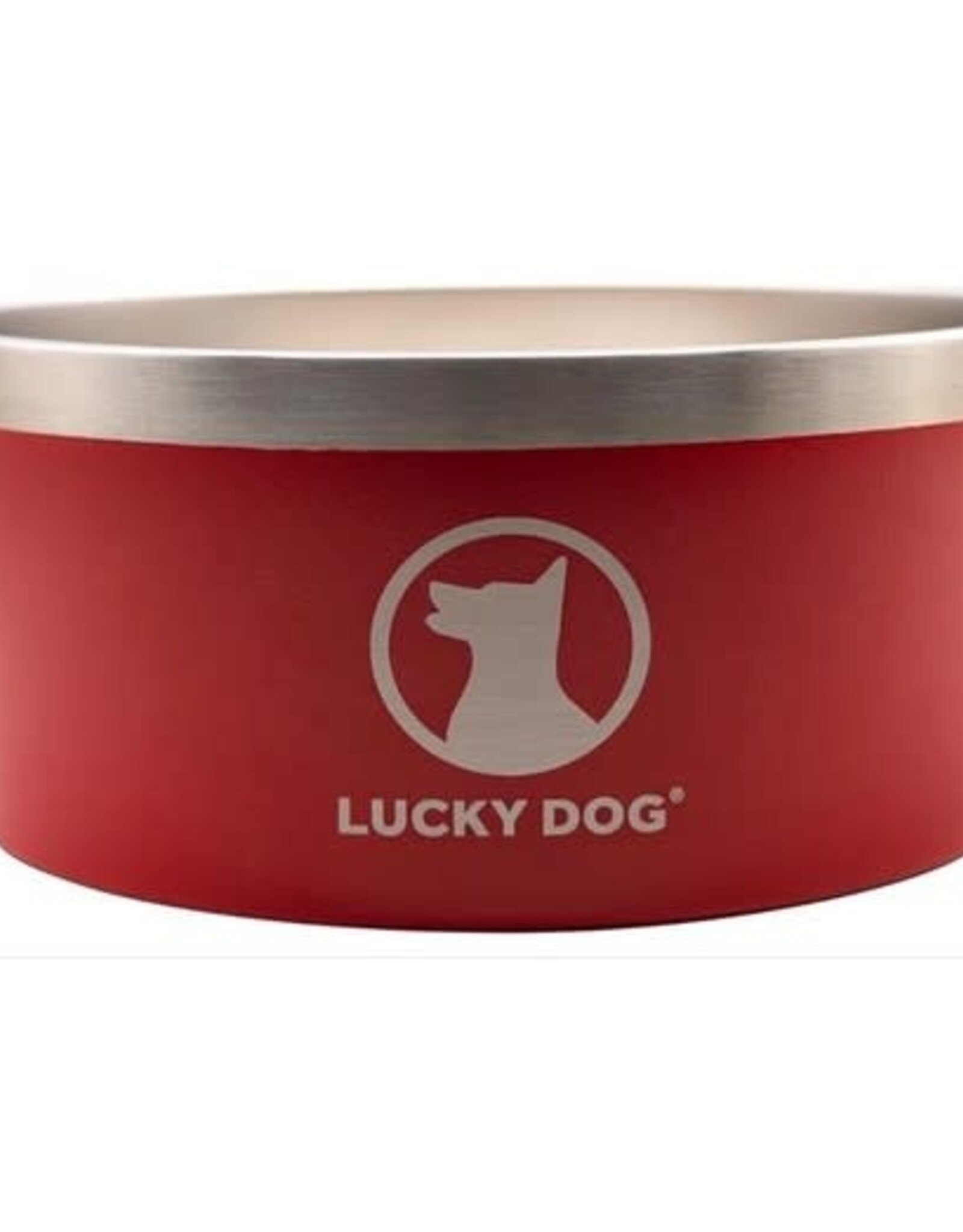 Lucky Dog Indulge Stainless Dog Bowl 40oz Red