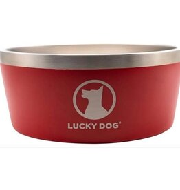 Lucky Dog Indulge Stainless Dog Bowl 40oz Red