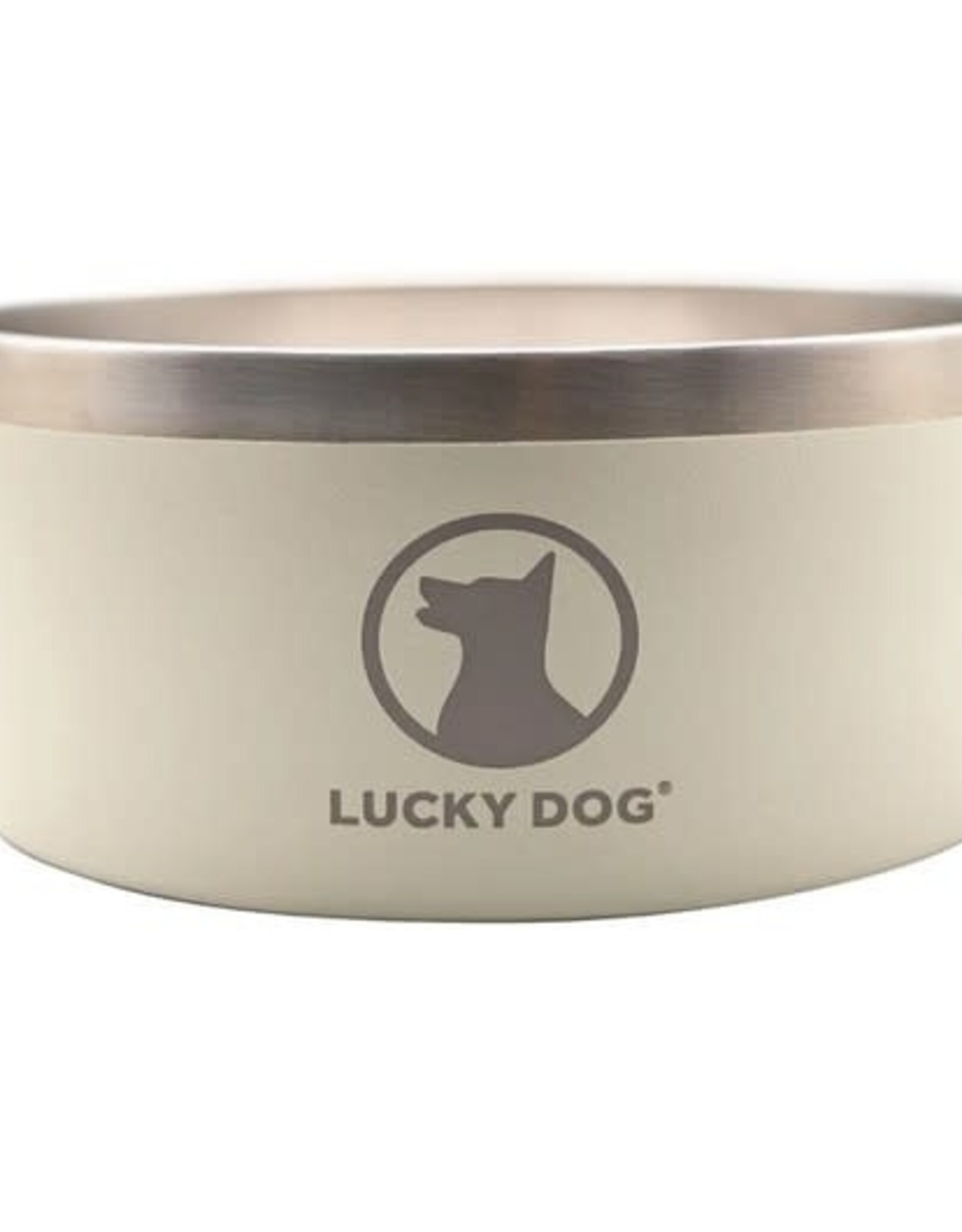 Lucky Dog Indulge Stainless Dog Bowl 100oz Sand