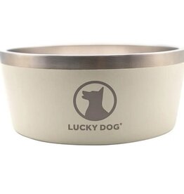 Lucky Dog Indulge Stainless Dog Bowl 100oz Sand