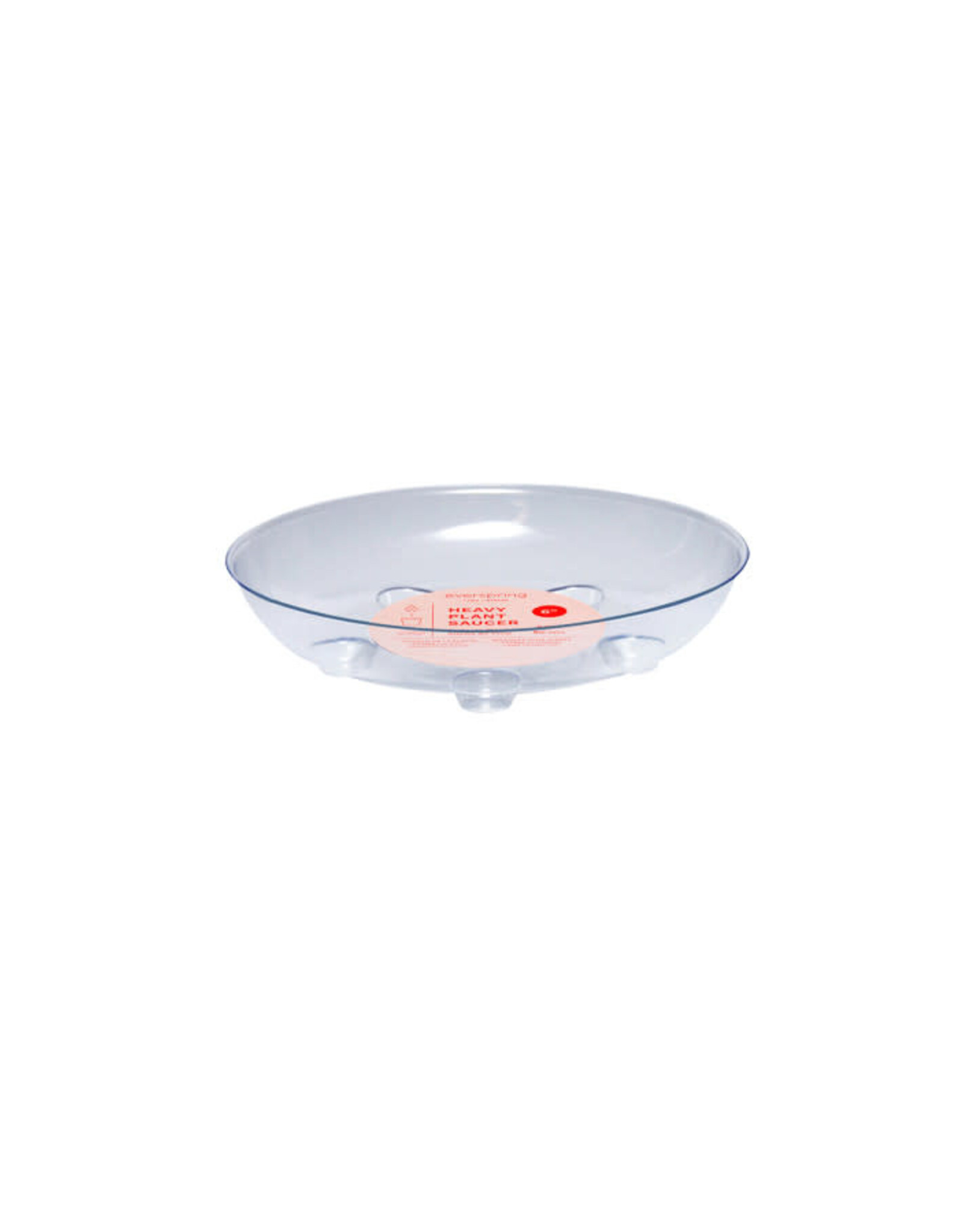 Curtis Wagner Plastics CW Designer Series Heavy Gauge Saucer  - 6in - Round - Clear