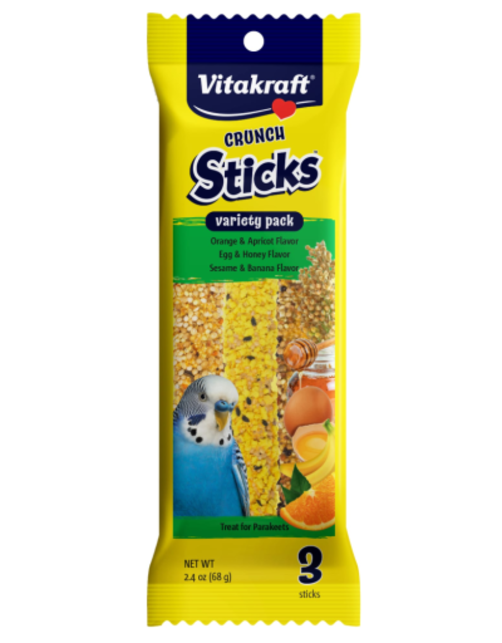Vitakraft Vitakraft Parakeet Crunch Stick Variety Pack - 3 Flavors  2.4 oz