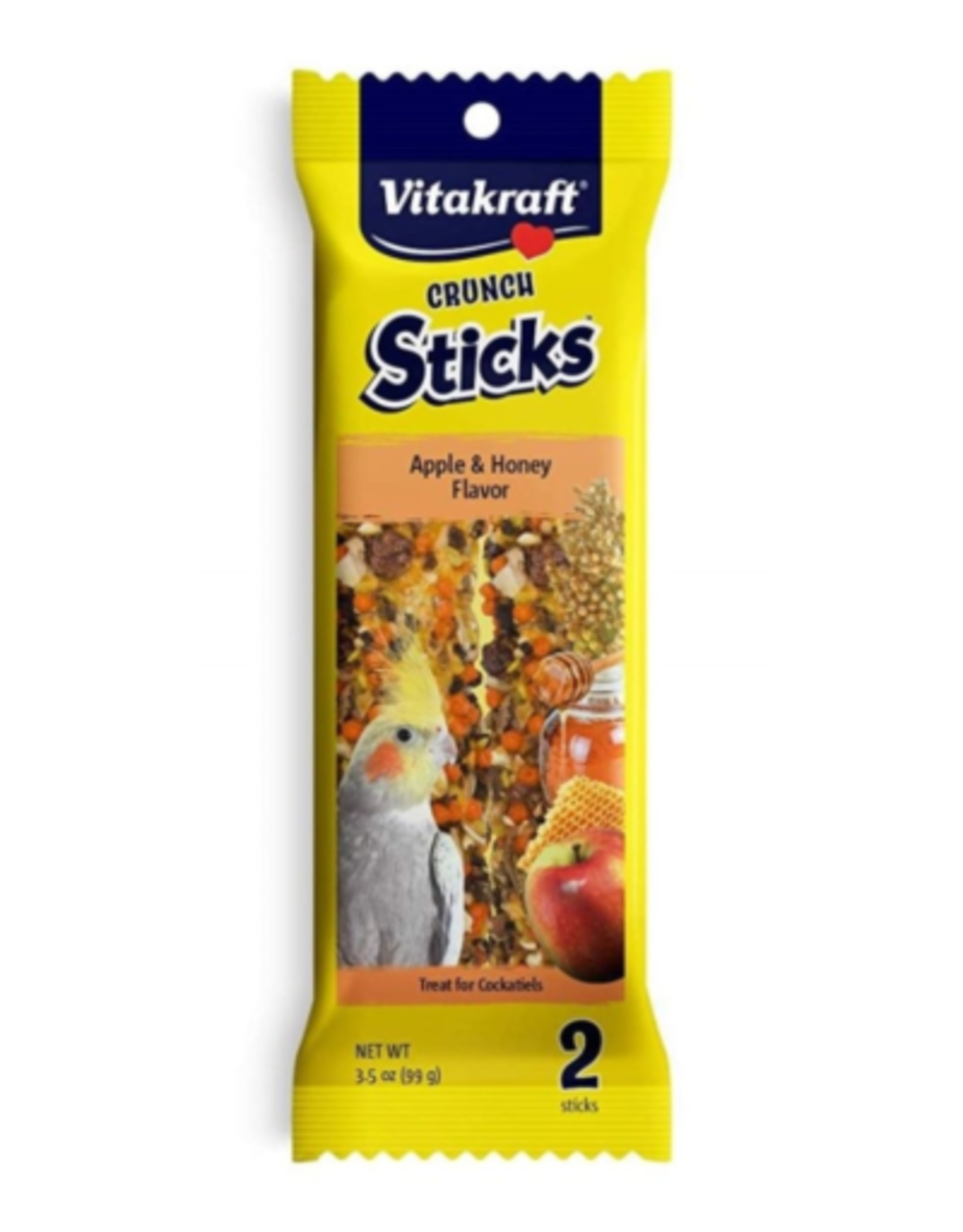 Vitakraft Vitakraft Crunch Sticks Apple & Honey Cockatiels Treats - 2 Pack